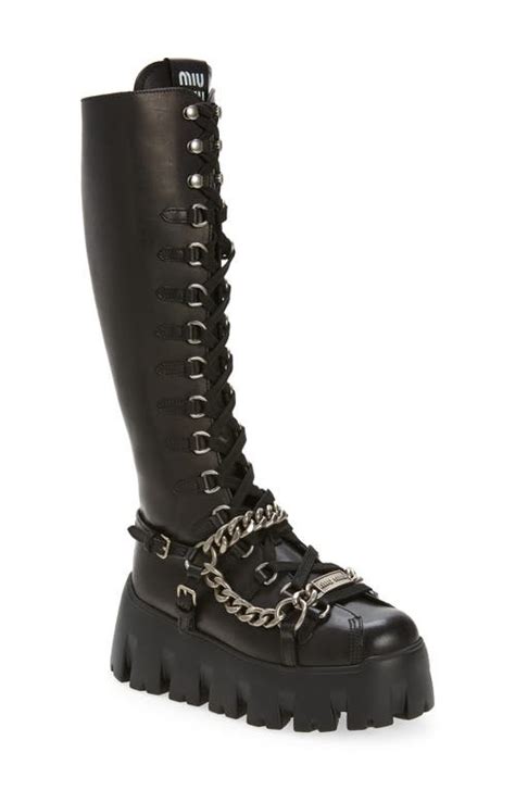 miu miu boots lace up|where to buy miumiou.